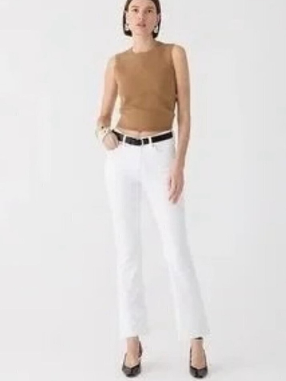 NWT J. Crew White 10” Bootcut Stretch Raw Hem Jeans. 28